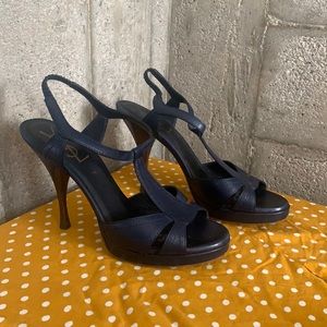 YSL Navy Blue Pumps size 36.5